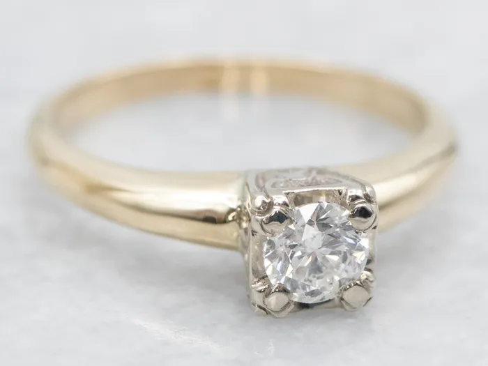 Rings Market Square Jewelers Classic Two Tone Diamond Solitaire Engagement Ring Rings Market Square Jewelers Classic Two Tone Diamond Solitaire Engagement Ring