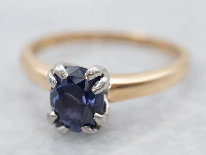 Rings Market Square Jewelers Dark Purple Sapphire Solitaire Ring