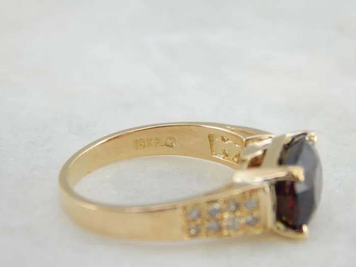 Rings Market Square Jewelers Deep Red Pyrope Garnet Pave Diamonds and Gold Cocktail Ring Rings Market Square Jewelers Deep Red Pyrope Garnet Pave Diamonds and Gold Cocktail Ring