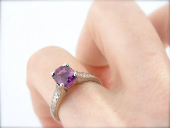 Rings Market Square Jewelers Fuchsia Pink Sapphire and Minimalist White Gold Engagement Ring Rings Market Square Jewelers Fuchsia Pink Sapphire and Minimalist White Gold Engagement Ring