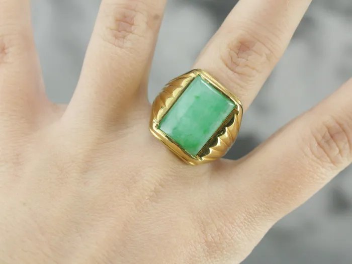 Rings Market Square Jewelers Mens Retro Era Jadeite Ring Rings Market Square Jewelers Mens Retro Era Jadeite Ring