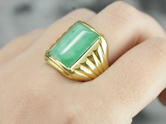 Rings Market Square Jewelers Mens Retro Era Jadeite Ring Rings Market Square Jewelers Mens Retro Era Jadeite Ring