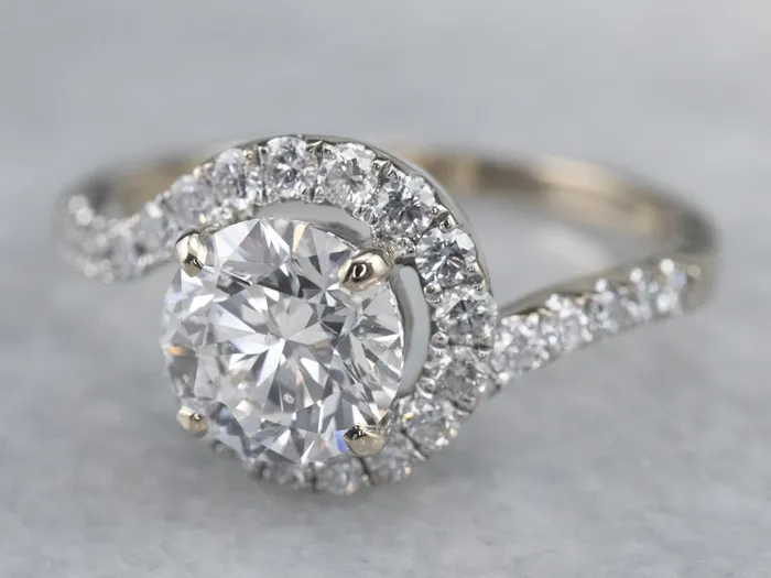 Rings Market Square Jewelers Modern GIA Round Brilliant Diamond Bypass Engagement Ring Rings Market Square Jewelers Modern GIA Round Brilliant Diamond Bypass Engagement Ring