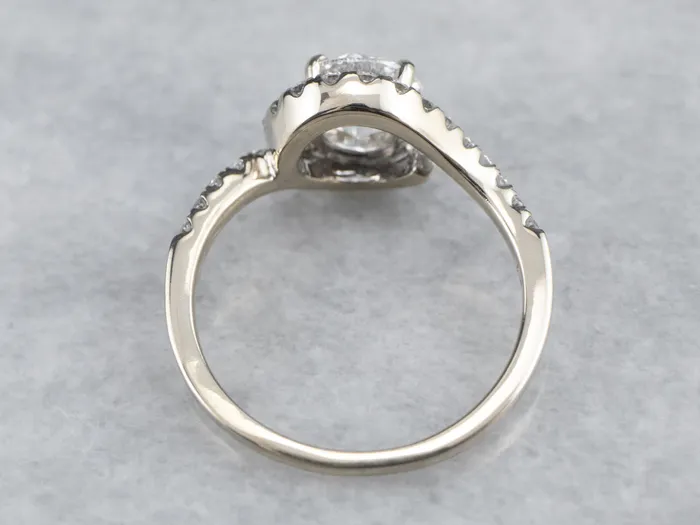 Rings Market Square Jewelers Modern GIA Round Brilliant Diamond Bypass Engagement Ring Rings Market Square Jewelers Modern GIA Round Brilliant Diamond Bypass Engagement Ring