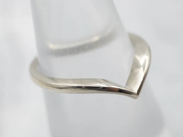 Rings Market Square Jewelers Modernist White Gold V Band Rings Market Square Jewelers Modernist White Gold V Band