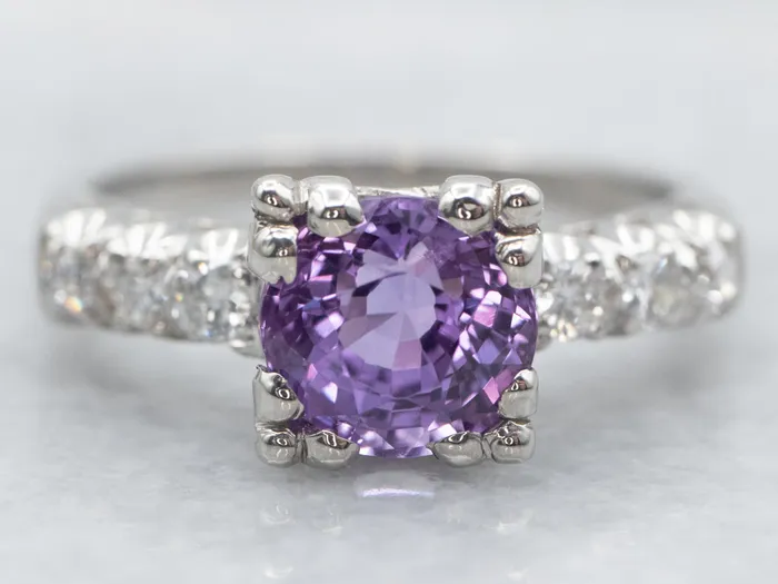Rings Market Square Jewelers PinkPurple Sapphire and Diamond Engagement Ring Rings Market Square Jewelers PinkPurple Sapphire and Diamond Engagement Ring