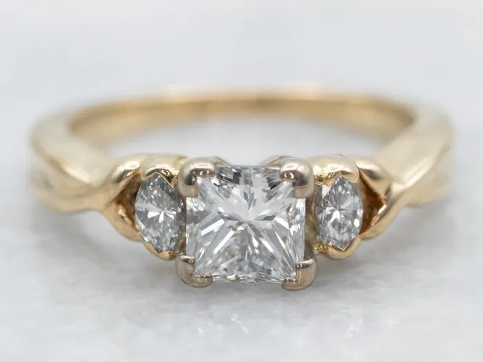 Rings Market Square Jewelers Princess and Marquise Cut Diamond Engagement Ring Rings Market Square Jewelers Princess and Marquise Cut Diamond Engagement Ring