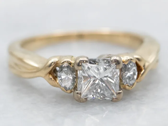 Rings Market Square Jewelers Princess and Marquise Cut Diamond Engagement Ring
