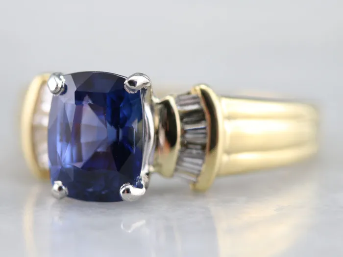 Rings Market Square Jewelers Purple Sapphire and Diamond Ring