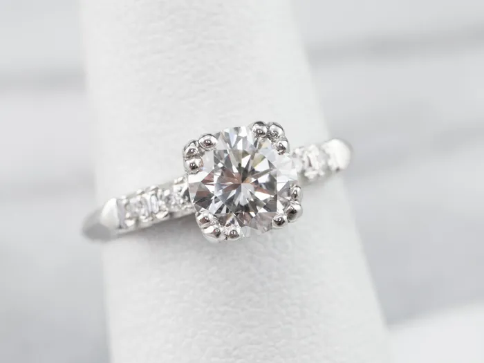 Rings Market Square Jewelers Retro Era Round Brilliant GIA Diamond Engagement Ring Rings Market Square Jewelers Retro Era Round Brilliant GIA Diamond Engagement Ring