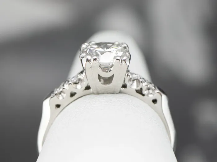 Rings Market Square Jewelers Retro Era Round Brilliant GIA Diamond Engagement Ring Rings Market Square Jewelers Retro Era Round Brilliant GIA Diamond Engagement Ring