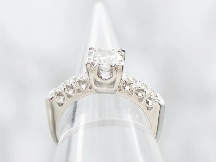 Rings Market Square Jewelers Retro Platinum Diamond Engagement Ring with Illusion Head Rings Market Square Jewelers Retro Platinum Diamond Engagement Ring with Illusion Head