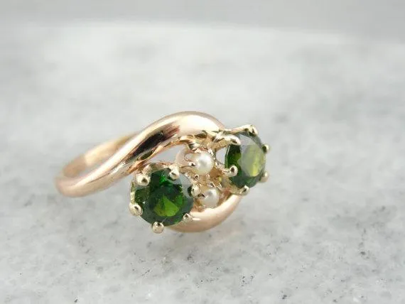 Rings Market Square Jewelers Vintage Demantoid Garnet and Pearl Ring Rings Market Square Jewelers Vintage Demantoid Garnet and Pearl Ring