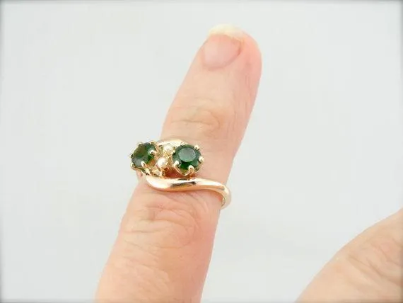 Rings Market Square Jewelers Vintage Demantoid Garnet and Pearl Ring Rings Market Square Jewelers Vintage Demantoid Garnet and Pearl Ring