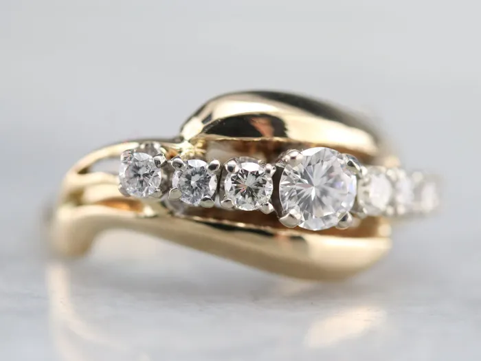 Rings Market Square Jewelers Vintage Diamond Bypass Ring Rings Market Square Jewelers Vintage Diamond Bypass Ring