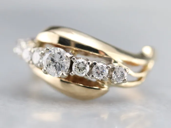 Rings Market Square Jewelers Vintage Diamond Bypass Ring Rings Market Square Jewelers Vintage Diamond Bypass Ring