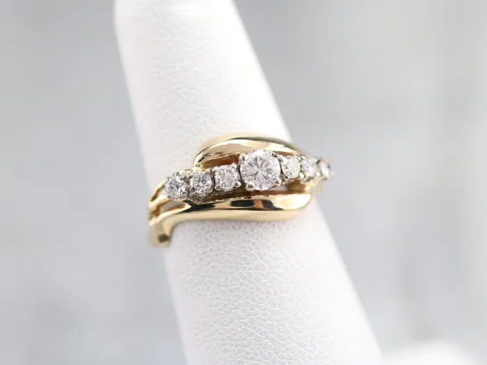 Rings Market Square Jewelers Vintage Diamond Bypass Ring Rings Market Square Jewelers Vintage Diamond Bypass Ring
