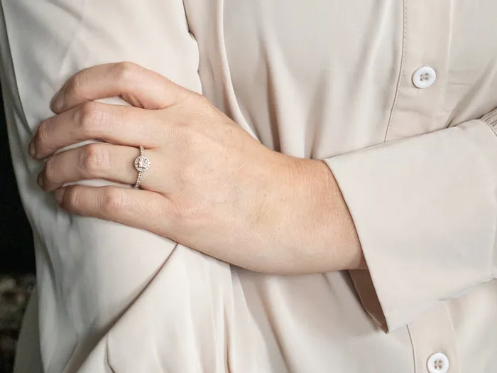 Rings Market Square Jewelers White Gold Diamond Engagement Ring with Diamond Halo and Diamond Shoulders Rings Market Square Jewelers White Gold Diamond Engagement Ring with Diamond Halo and Diamond Shoulders