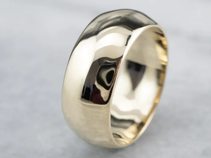 Rings Market Square Jewelers Wide Plain Gold Wedding Band Ring