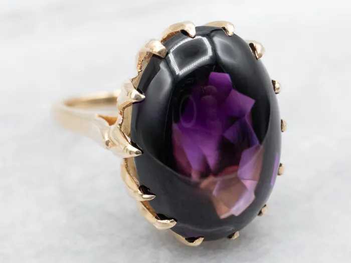 Rings MidCentury Amethyst Cabochon Cocktail Ring Market Square Jewelers Rings MidCentury Amethyst Cabochon Cocktail Ring Market Square Jewelers