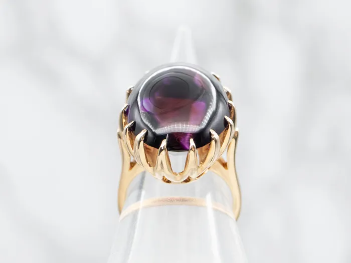 Rings MidCentury Amethyst Cabochon Cocktail Ring Market Square Jewelers Rings MidCentury Amethyst Cabochon Cocktail Ring Market Square Jewelers