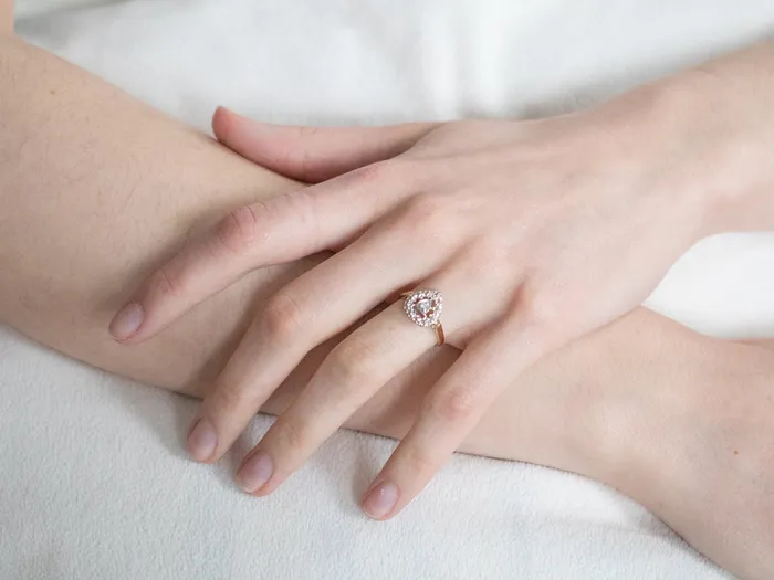 Rings MSJ Office Diamond Heart Halo Ring Rings MSJ Office Diamond Heart Halo Ring