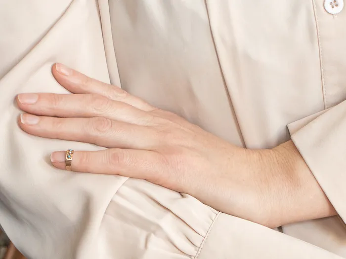 Rings Rose Gold Seed Pearl and Turquoise Baby Ring Market Square Jewelers Rings Rose Gold Seed Pearl and Turquoise Baby Ring Market Square Jewelers