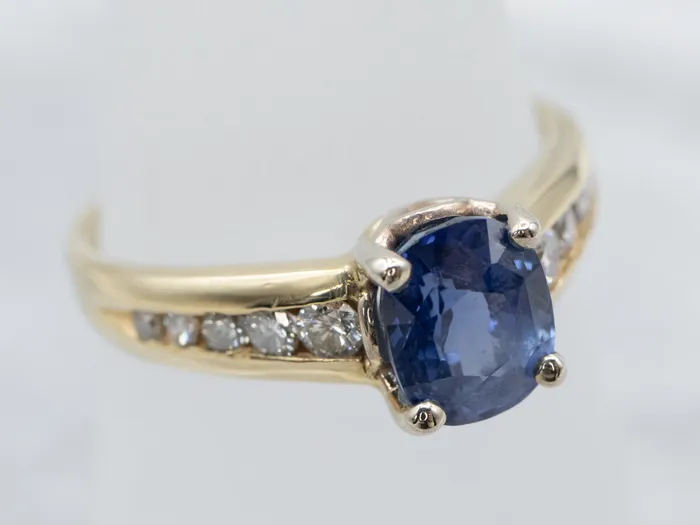 Rings True Azure Ceylon Sapphire and Diamond Ring Market Square Jewelers