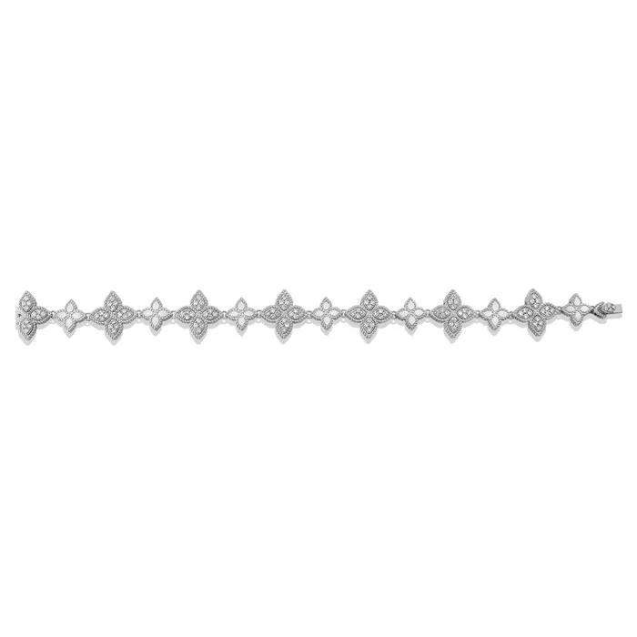 Roberto Coin Bracelets Roberto Coin Princess Flower Diamond Link Bracelet