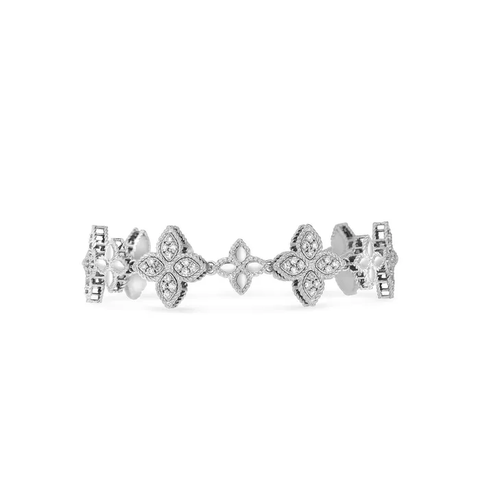 Roberto Coin Bracelets Roberto Coin Princess Flower Diamond Link Bracelet