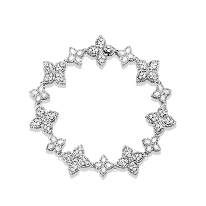 Roberto Coin Bracelets Roberto Coin Princess Flower Diamond Link Bracelet