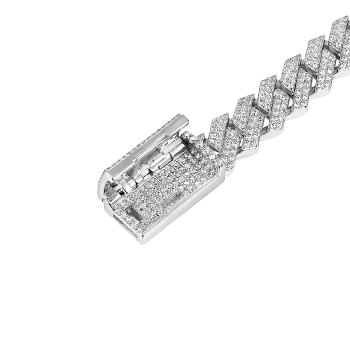 Round Cut Prong Cuban Link Bracelet aporro Bracelets