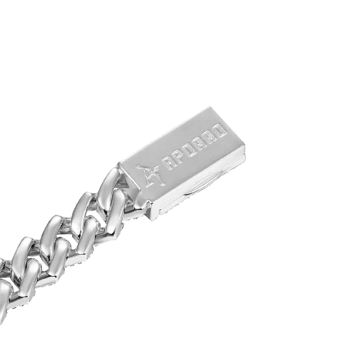 Round Cut Prong Cuban Link Bracelet aporro Bracelets