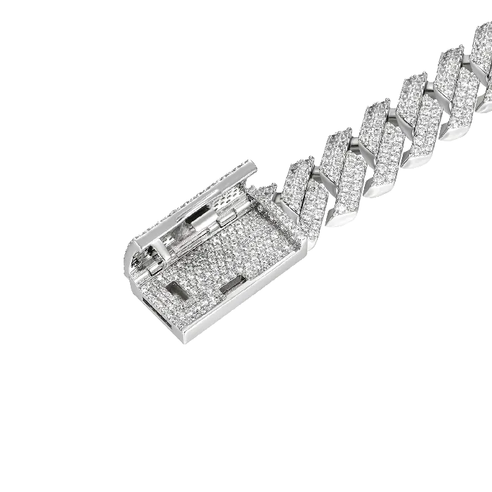 Round Cut Prong Cuban Link Bracelet aporro Bracelets