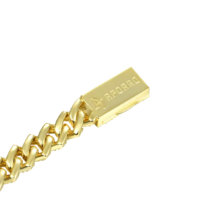 Round Cut Prong Cuban Link Bracelet aporro Bracelets