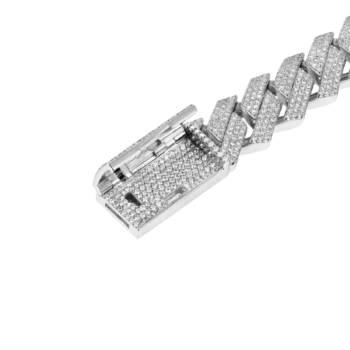Round Cut Prong Cuban Link Bracelet aporro Bracelets