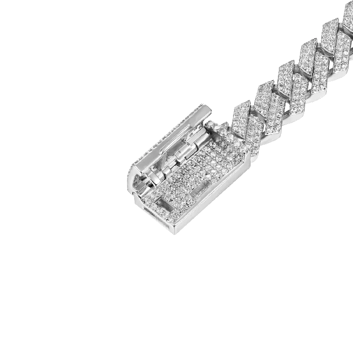 Round Cut Prong Cuban Link Bracelet aporro Bracelets