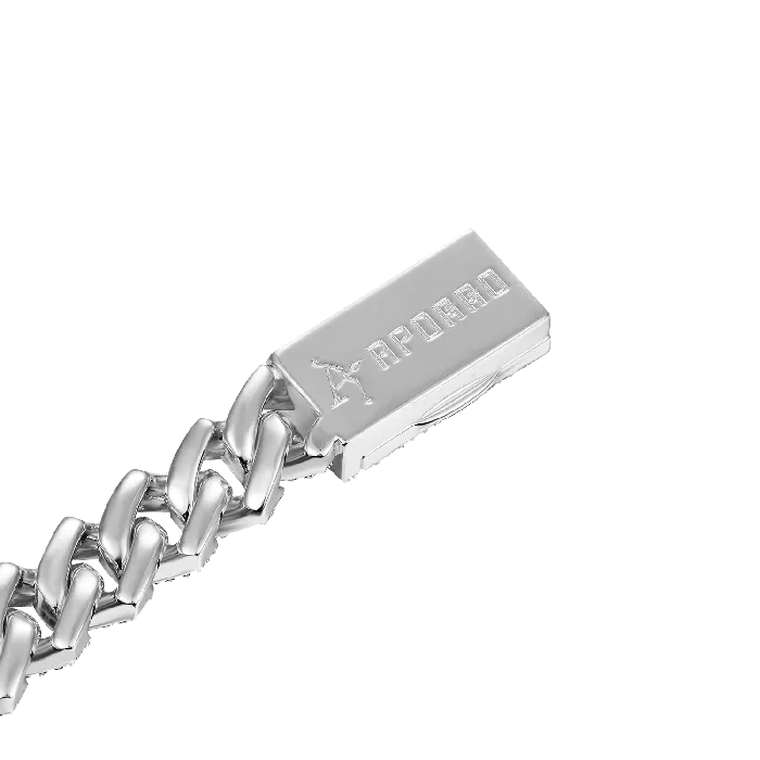 Round Cut Prong Cuban Link Bracelet aporro Bracelets
