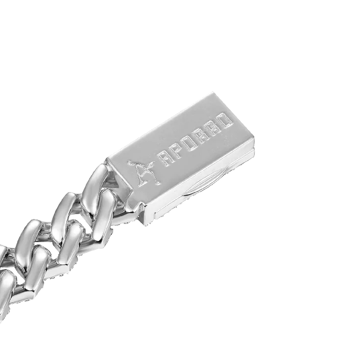 Round Cut Prong Cuban Link Bracelet aporro Bracelets