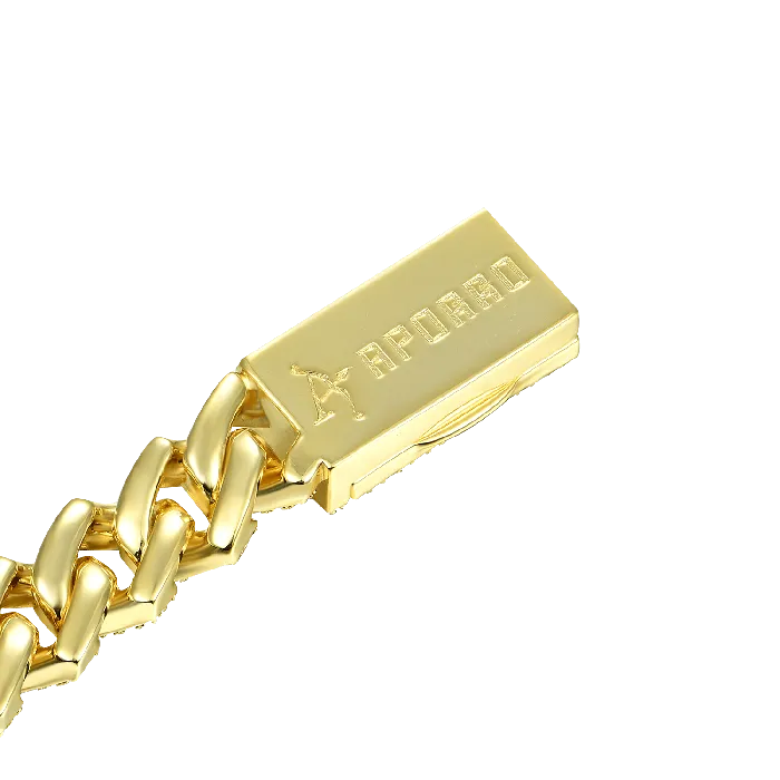 Round Cut Prong Cuban Link Bracelet aporro Bracelets