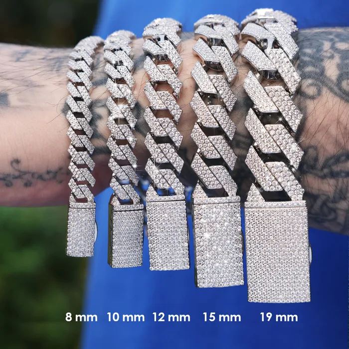 Round Cut Prong Cuban Link Bracelet aporro Bracelets