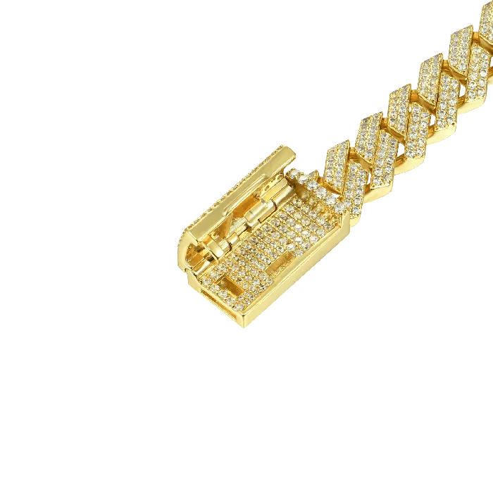 Round Cut Prong Cuban Link Bracelet aporro Bracelets