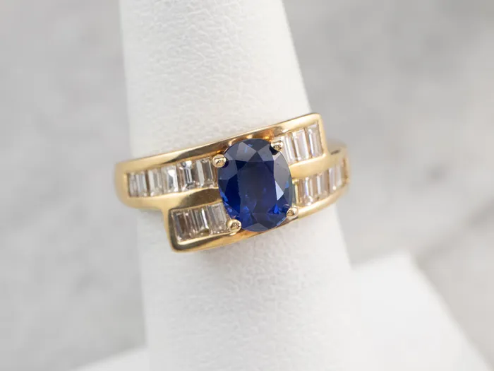 Sapphire and Diamond Bypass Ring Market Square Jewelers Rings Sapphire and Diamond Bypass Ring Market Square Jewelers Rings