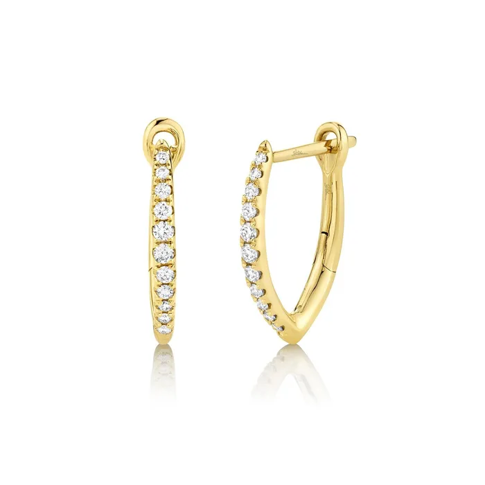 Shy Creation Earrings Shy Creation Diamond Marquise Huggie Earrings