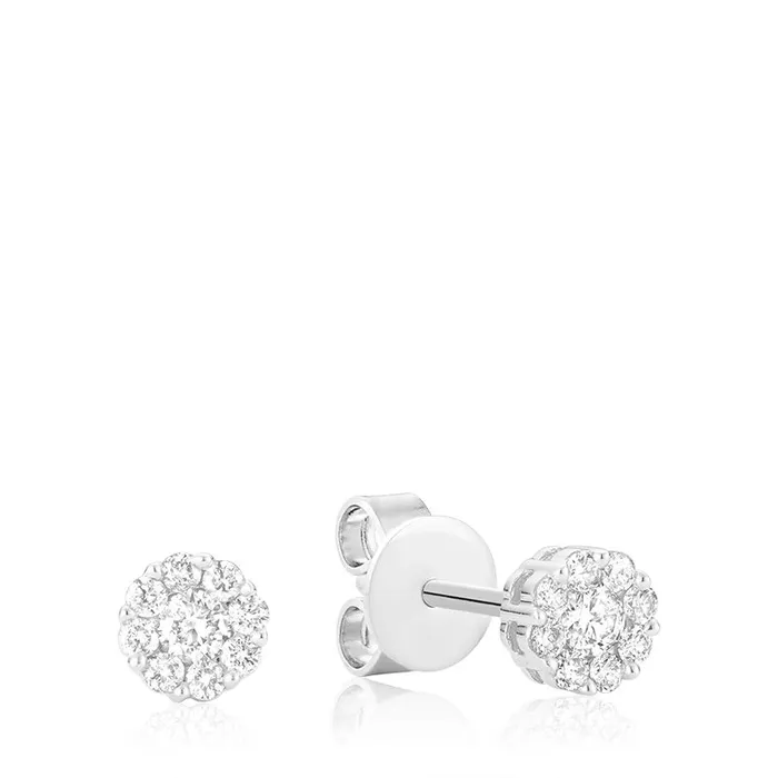 Small 14kt Gold Diamond Cluster Earrings Classic Creations Earrings