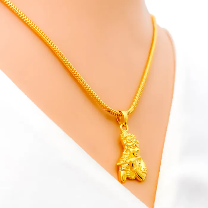 Sophisticated Pleasing 22k Gold Krishna Pendant Andaaz Jewelers PreStyled Sets