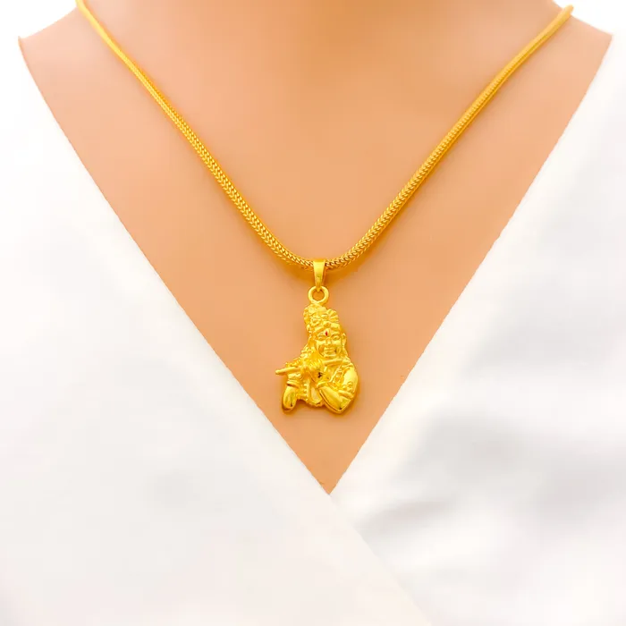Sophisticated Pleasing 22k Gold Krishna Pendant Andaaz Jewelers PreStyled Sets