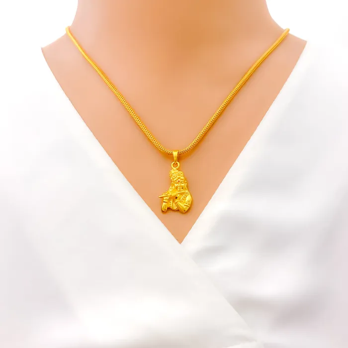 Sophisticated Pleasing 22k Gold Krishna Pendant Andaaz Jewelers PreStyled Sets
