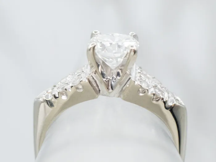 Stunning 1970s GIA Certified Diamond Engagement Ring Market Square Jewelers Rings Stunning 1970s GIA Certified Diamond Engagement Ring Market Square Jewelers Rings
