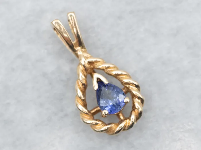 Teardrop Gold Sapphire Solitaire Pendant Market Square Jewelers PreStyled Sets Teardrop Gold Sapphire Solitaire Pendant Market Square Jewelers PreStyled Sets